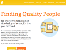 Tablet Screenshot of fitrecruiting.com